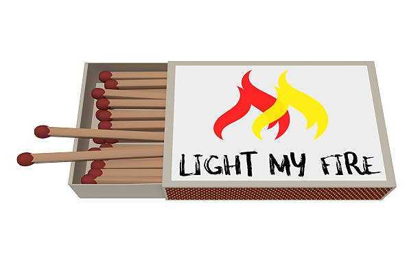 Light My Fire: Matchbox Isolated On A White Background, illustration