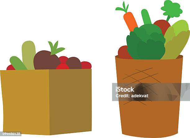 Fvegetable Box Vector Vegetable Box Vector Illustration Stock Illustration - Download Image ...