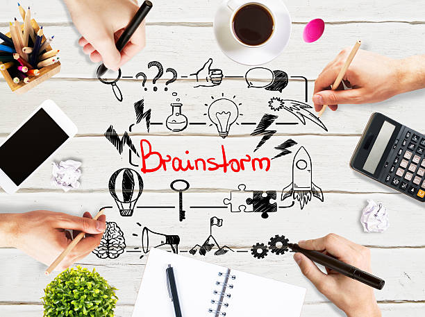 Brainstorm Session With A Mind Map And A Keyboard Tablet – Free Stock Photo
