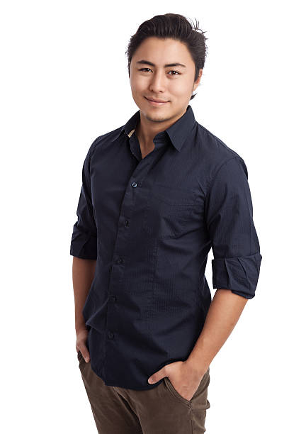 istock Good looking man in blue shirt 594488904