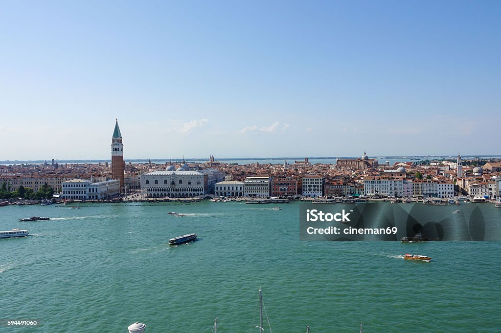 Luftaufnahme über der Skyline von Venedig am St Marks Place - Lizenzfrei Europa - Kontinent Stock-Foto