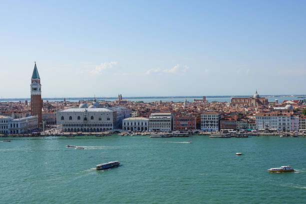 istock Aerial view over skyline of Venice at St Marks Place 594491066