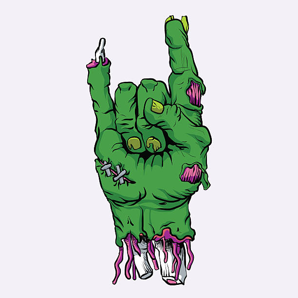 ilustraciones, imágenes clip art, dibujos animados e iconos de stock de mano zombi, - zombie halloween cemetery human hand