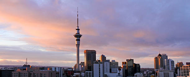 istock Auckland skyline at dusk 594907992