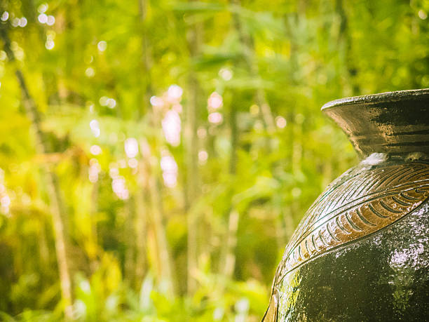 istock Traditional Asian Clay Vase Art Pottery Spa Craft 594908146