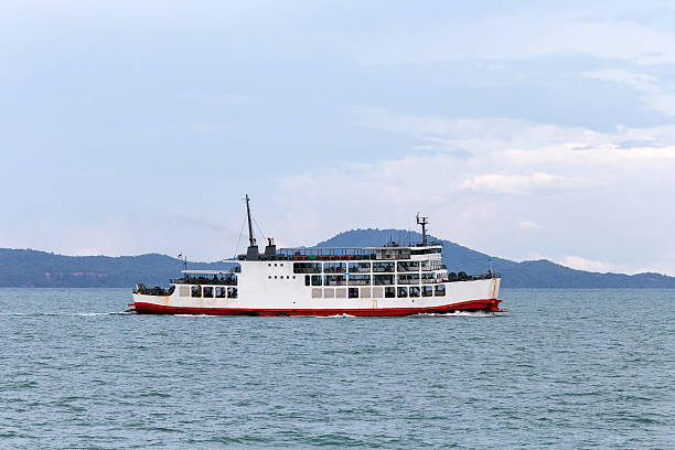 istock Ferry ship in the sea 594908198