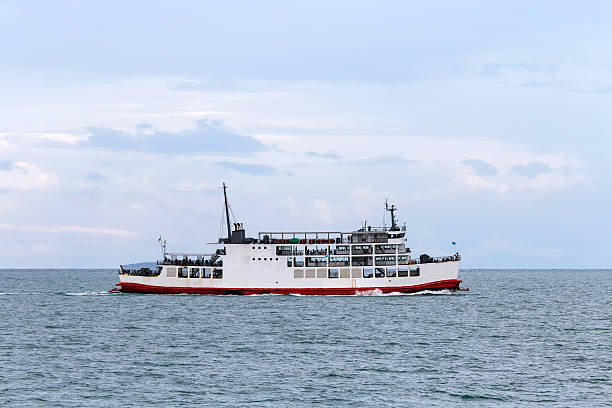 istock Ferry ship in the sea 594908226