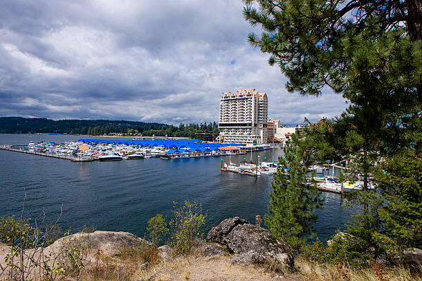 Downtown Coeur d'Alene at the lake.