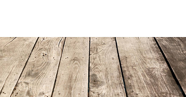 istock Wooden floor and white space for text background 594909634