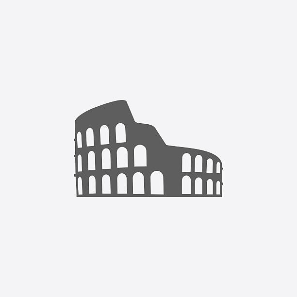 Colosseum icon Colosseum icon. Vector illustration. amphitheater stock illustrations