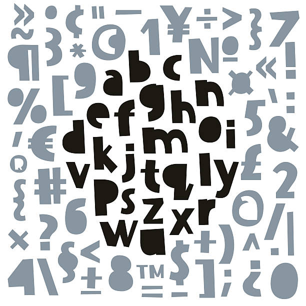 вектор алфавит. руки drawn буквами - typeset english culture alphabet black stock illustrations