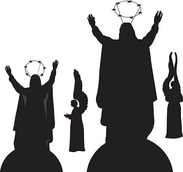 Vector illustration of Religious Iconic Statues