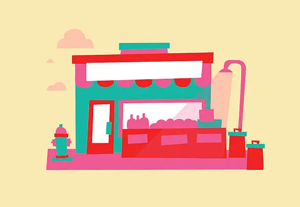 Vector illustration of Local Grocery Store