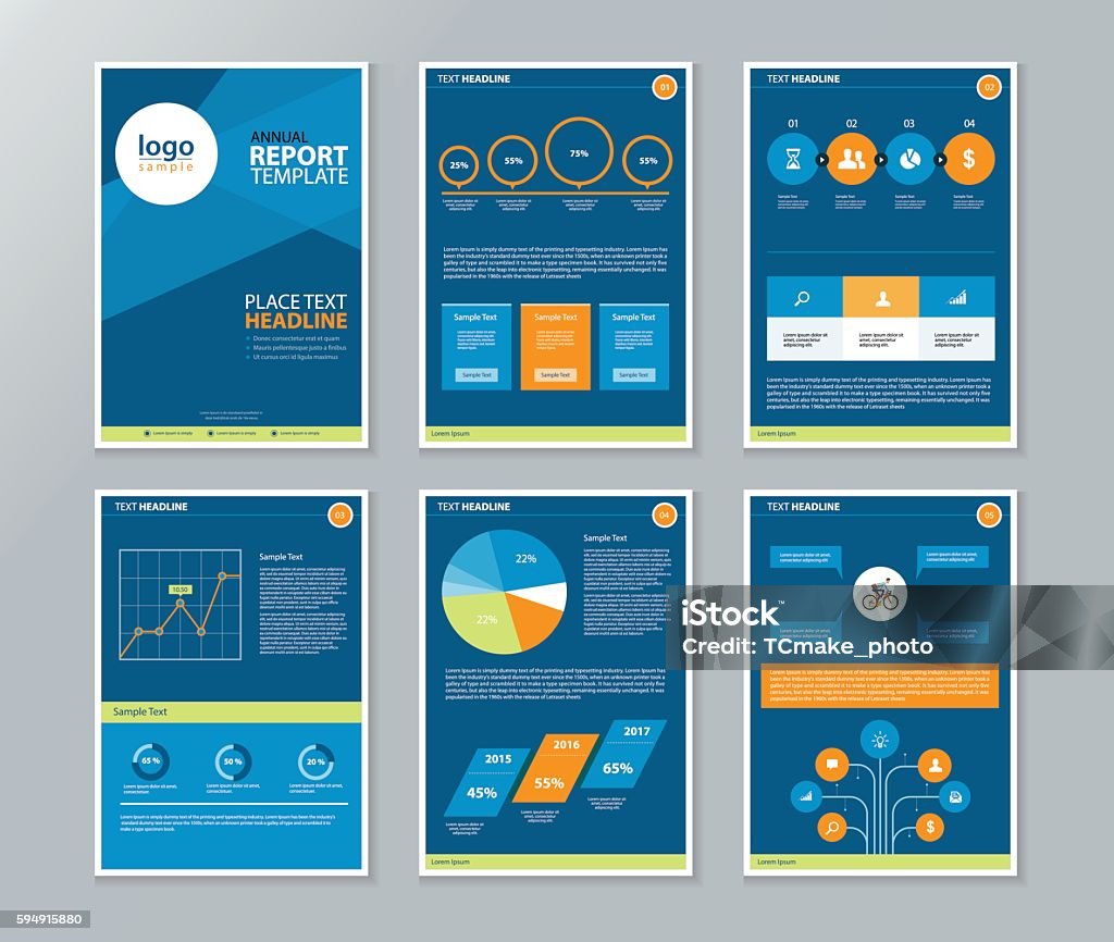 Example Info Page Layout Page Layout Template For Report And Brochure With Info Graphic Stock ...