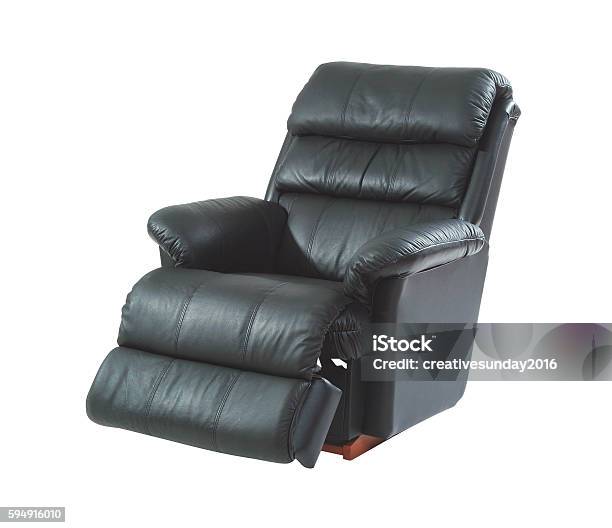 Armchair Isolated Stock Photo - Download Image Now - Reclining Chair, Leather, Armchair