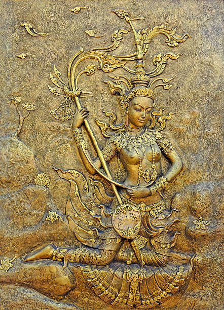 Native culture Thai sculpture on the temple wall