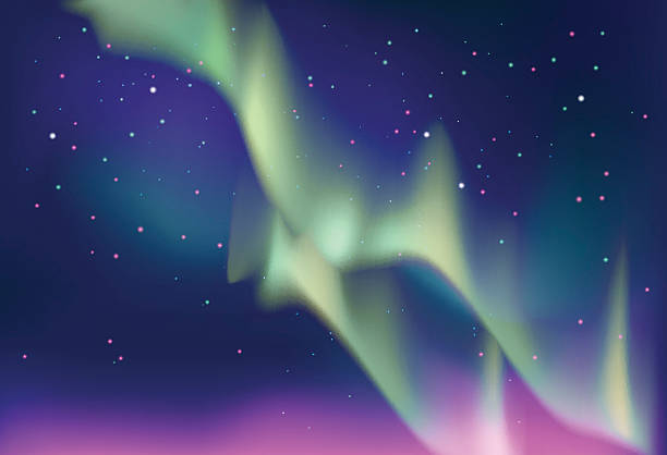 istock Aurora polaris. Northern lights on the starry night sky. 594925458