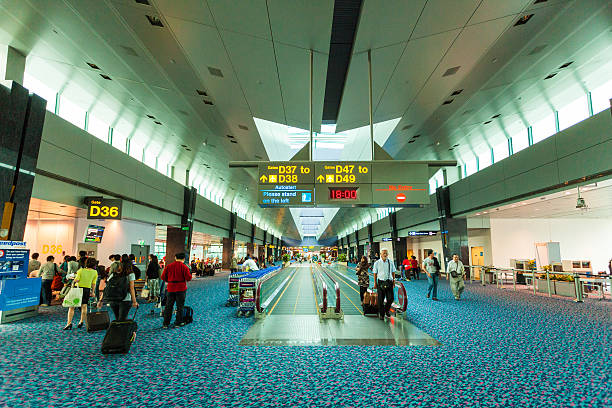 singapore changi airport  - editorial asia singapore tourist foto e immagini stock