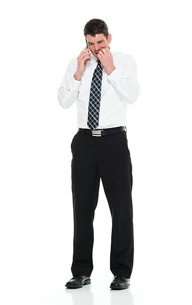 istock Sad businessman on phone 594933346