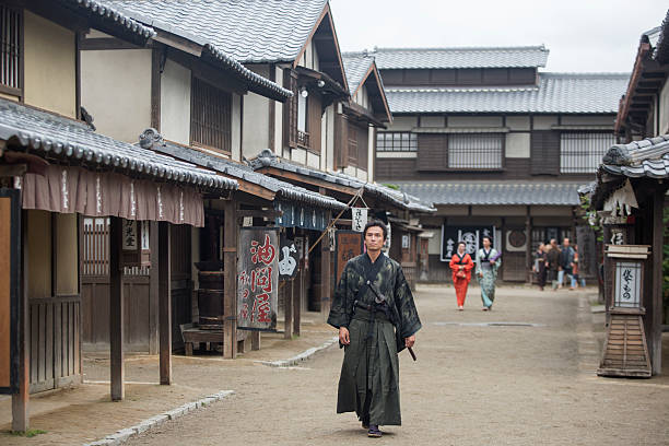 istock warrior samurai costume man in toei studios at kyoto japan 594935164