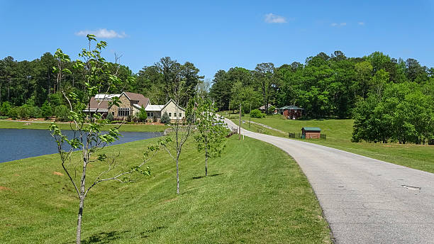 istock Beautiful lake in Senoia Georgia 594938292