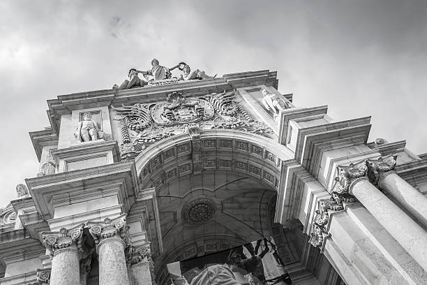 istock Rue Augusta arch in Commerce in Lisbon 594939406