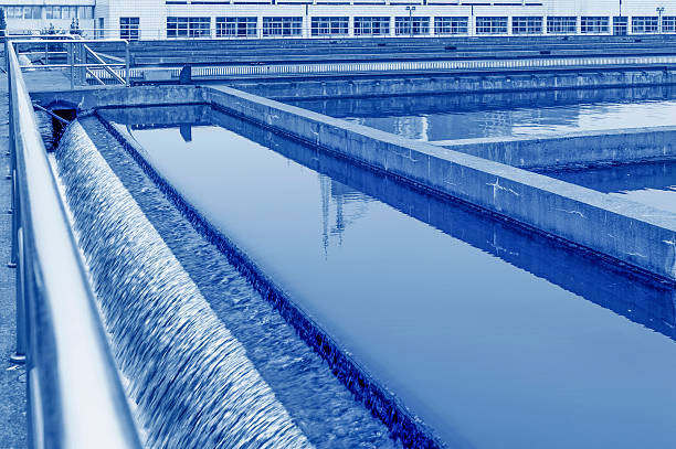istock Modern urban wastewater treatment plant. 594942356