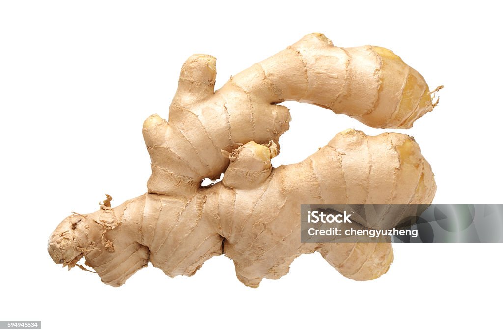 fresh ginger fresh ginger on white background Ginger - Spice Stock Photo