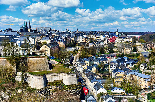 Luxembourg cityscape Luxembourg cityscape. Western Europe notre dame cathedral of luxembourg stock pictures, royalty-free photos & images