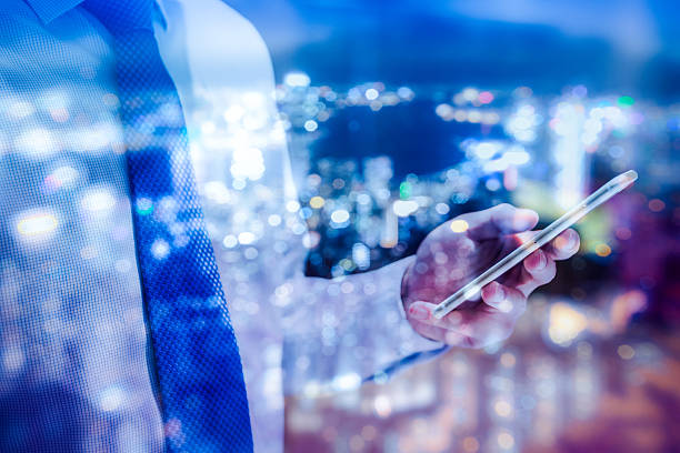 istock Businessman with smart phone 594953208