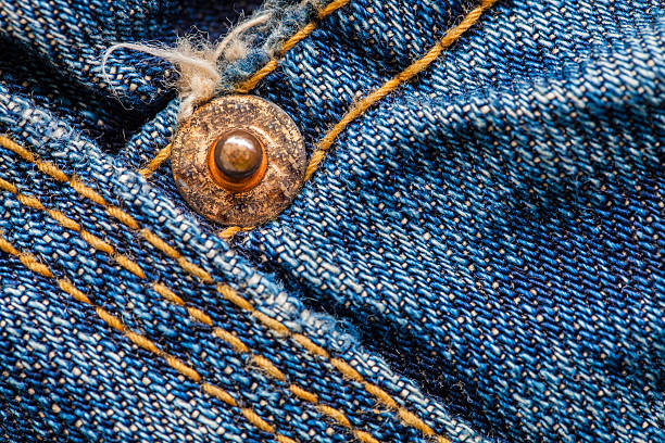 istock Close up macro jeans cotton texture background 594953726