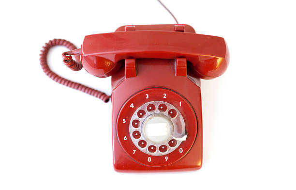 istock Old Rotary Phone Isolated On White 594954184