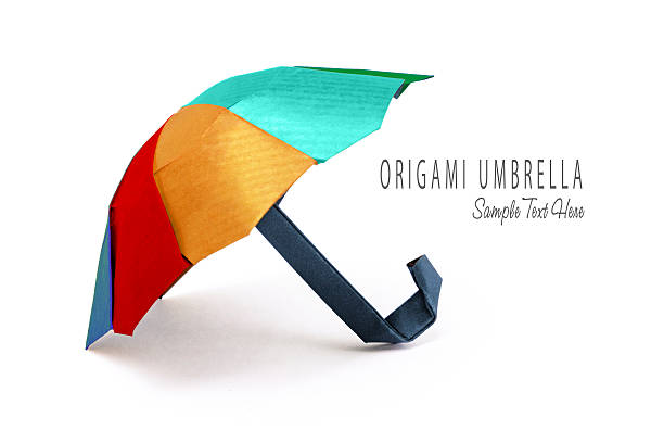 istock Origami red umbrella 595097144