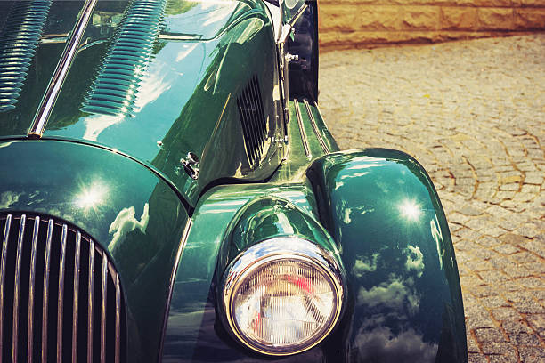 istock Vintage green retro automobile 595098246