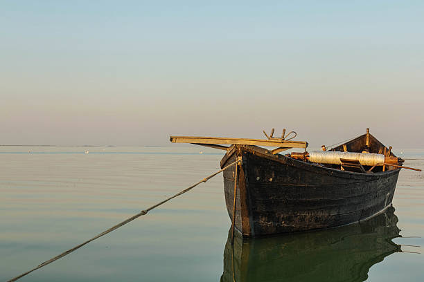 istock Old fishing boat 595100370