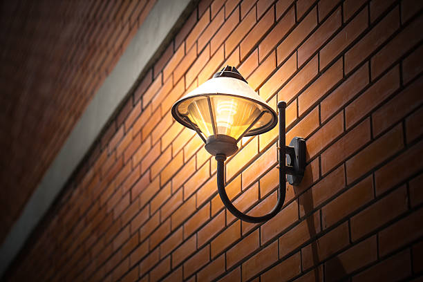 istock night lighting lamp at university or college space decoration. 595108844
