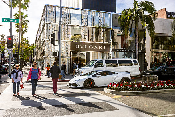 bulgari 상점쿠폰 rodeo drive의, beverly hills - bulgari 뉴스 사진 이미지