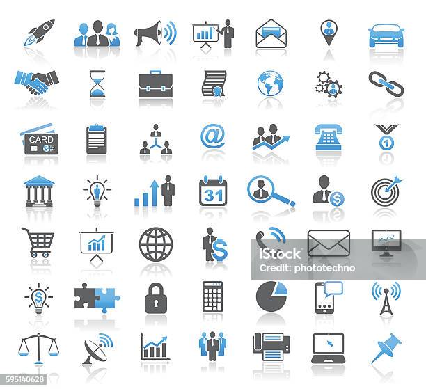 Modern Universal Business Concept Icon Set Stock Illustration - Download Image Now - Icon Symbol, Icon Set, Business Strategy
