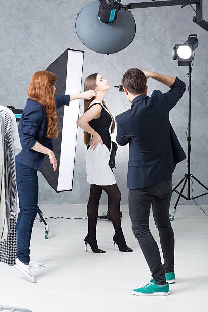 istock Working on the portfolio of a young model 595140936