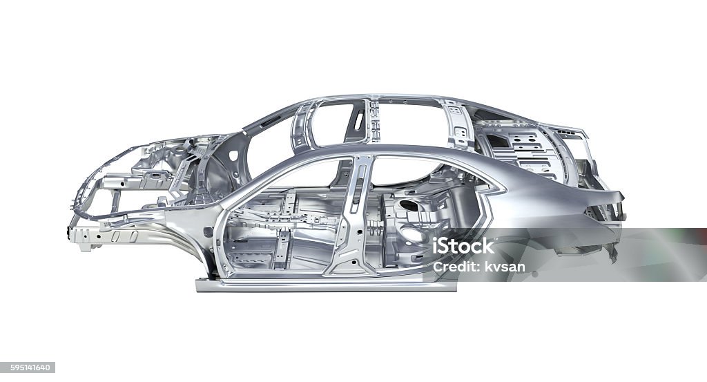 body car without a shadow on white background 3d Car Stock Photo