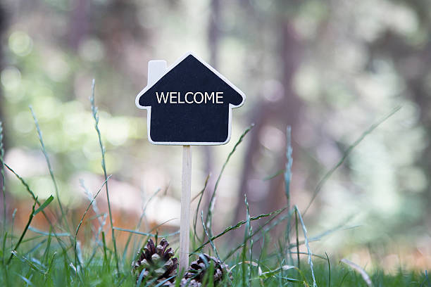 House Shaped Chalkboard sign WELCOME