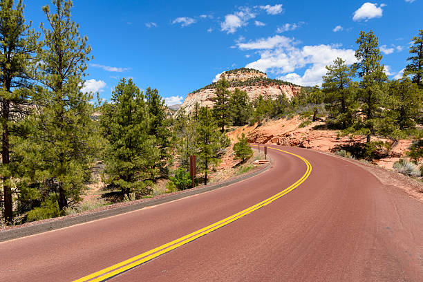 Sunny Day Along Highway in the Southwest USA