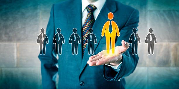 istock Successful Candidate Standing Out In A Palm 595150670
