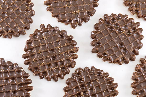 istock Chocolate covered round homemade cookies 595154496