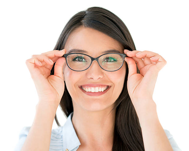istock Happy woman wearing glasses 595155396