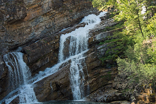 istock Waterton Lake National Park Cameron  Waterfall, summer 595155842