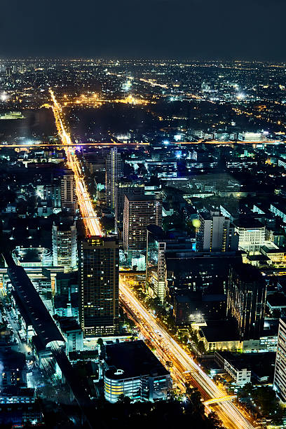 istock Night Bangkok cityscape 595157410