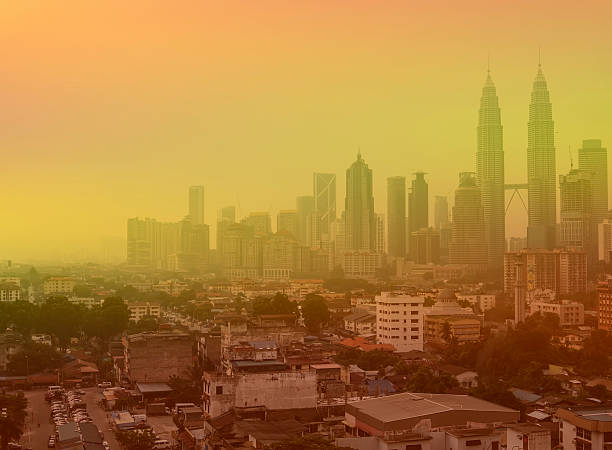 Kuala Lumpur view from high places . The urban city of Kuala Lumpur stock photo