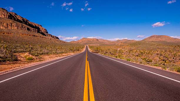 istock Long and empty lonesome road through Arizona 595161744