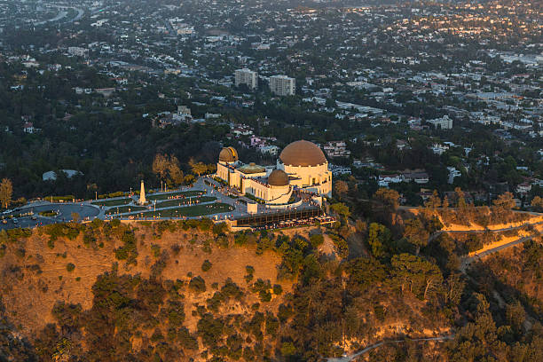 istock Los Angeles Griffith Park Observatory Afternoon Aerial 595161962